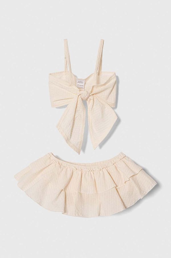 Jamiks Pamučna dječja trenirka Jamiks boja: bež