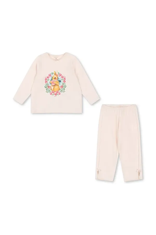 Konges Sløjd Pamučna dječja trenirka Konges Sløjd GIO BOW SET GOTS boja: ružičasta, KS102242