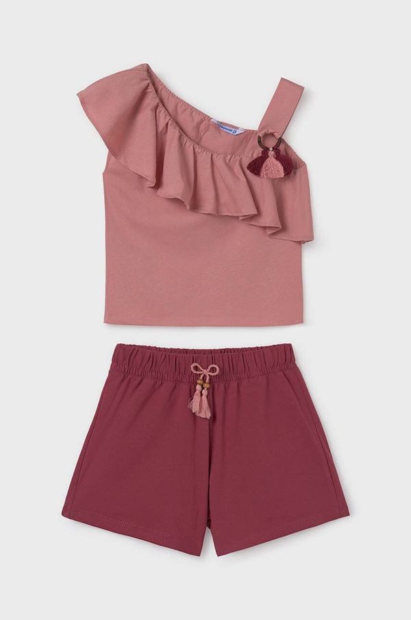 Mayoral Pamučna dječja trenirka Mayoral boja: bordo