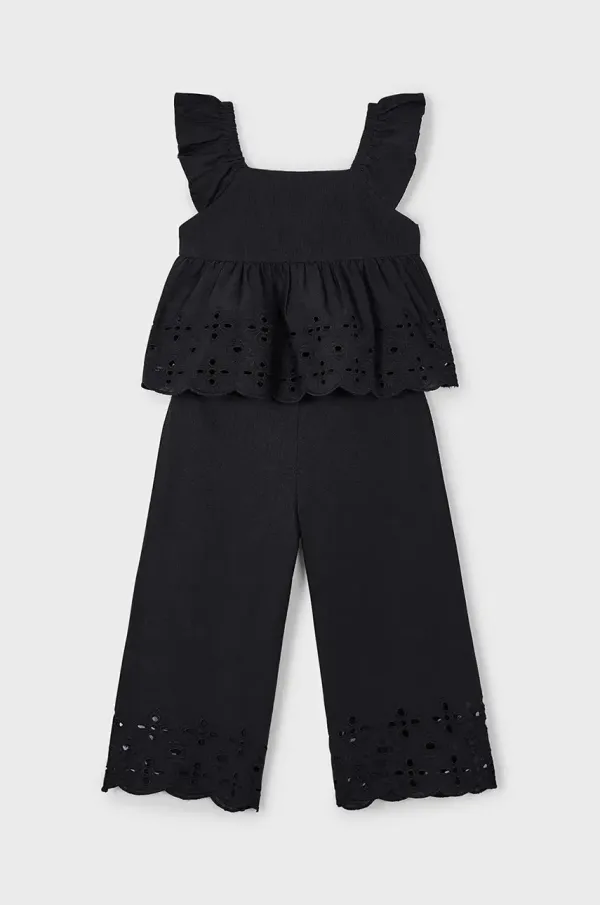 Mayoral Pamučna dječja trenirka Mayoral boja: crna, 3561