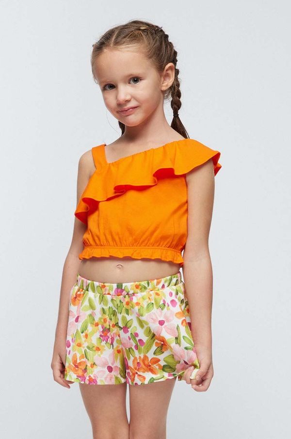 Mayoral Pamučna dječja trenirka Mayoral boja: narančasta