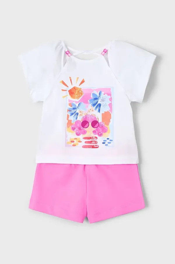 Mayoral Pamučna dječja trenirka Mayoral boja: ružičasta, 3213