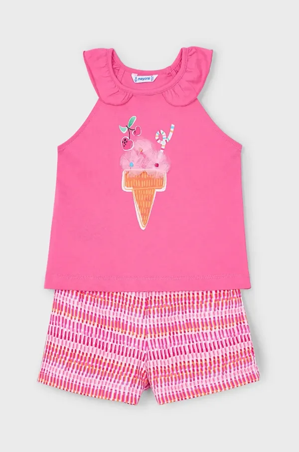 Mayoral Pamučna dječja trenirka Mayoral boja: ružičasta, 3214