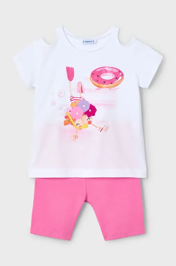 Mayoral Pamučna dječja trenirka Mayoral boja: ružičasta, 3708