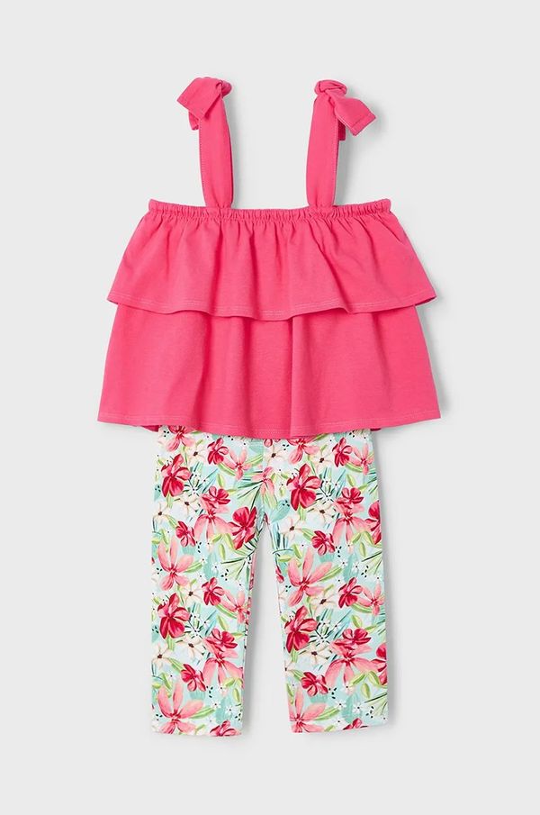 Mayoral Pamučna dječja trenirka Mayoral boja: ružičasta, 3710