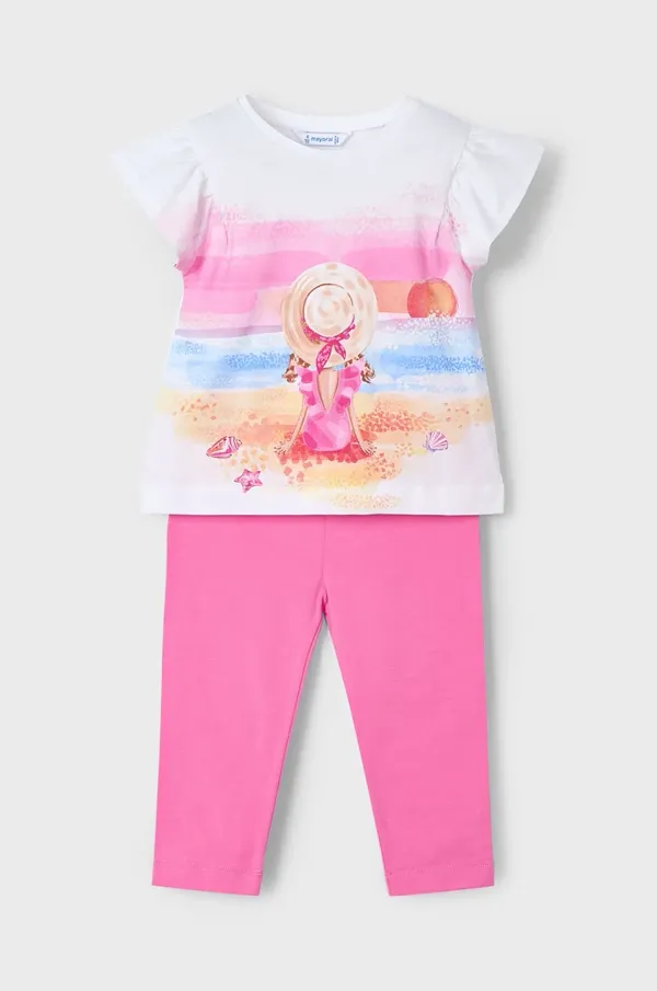 Mayoral Pamučna dječja trenirka Mayoral boja: ružičasta, 3711