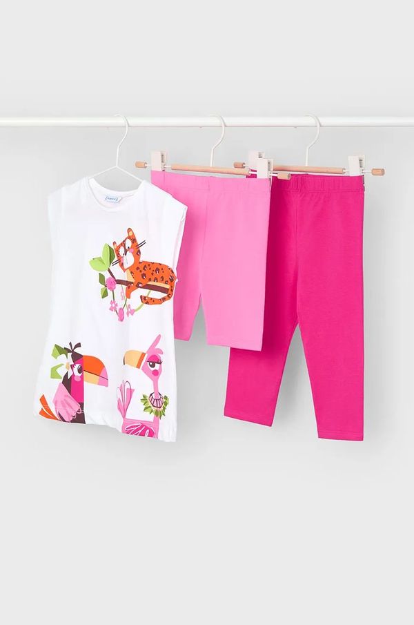 Mayoral Pamučna dječja trenirka Mayoral boja: ružičasta, 3712