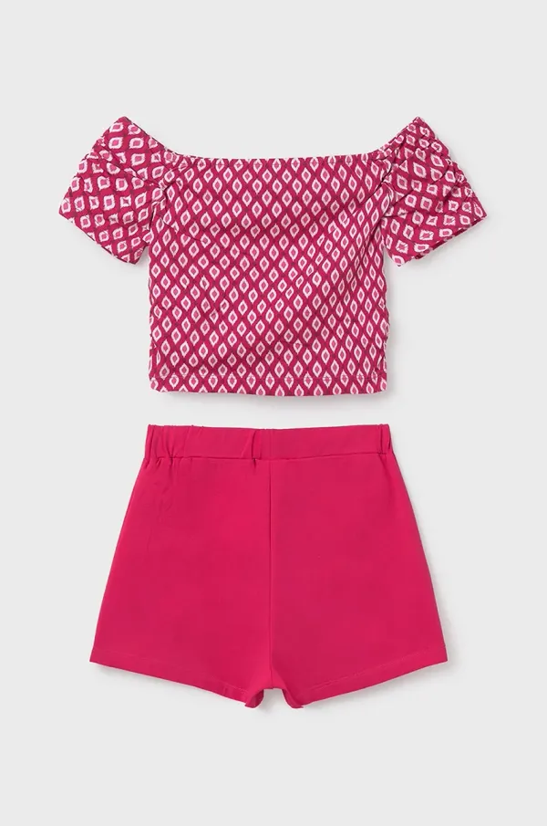 Mayoral Pamučna dječja trenirka Mayoral boja: ružičasta, 6293