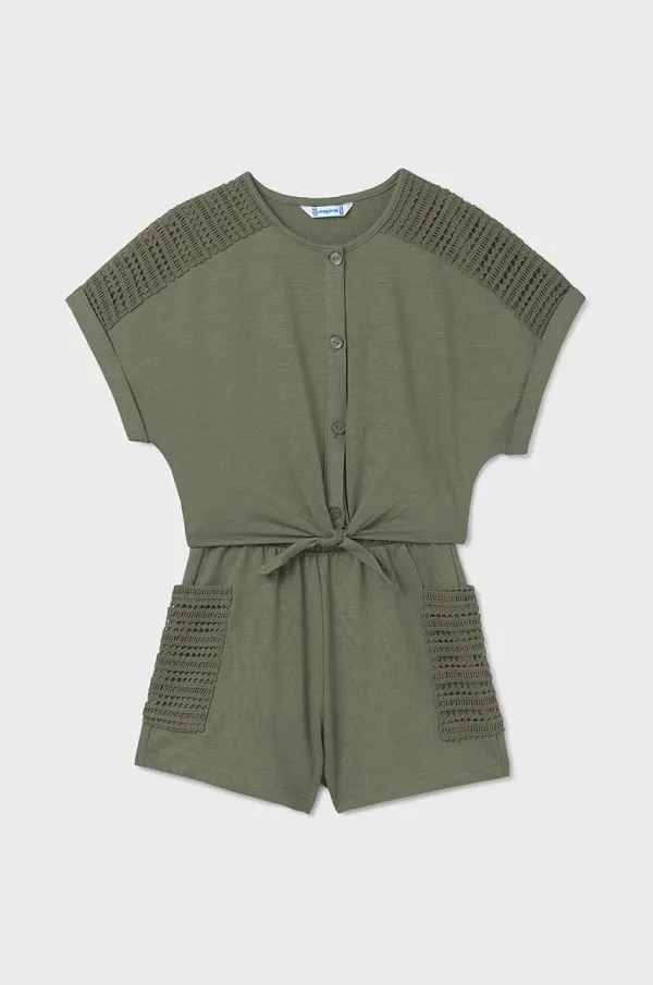 Mayoral Pamučna dječja trenirka Mayoral boja: zelena, 6222