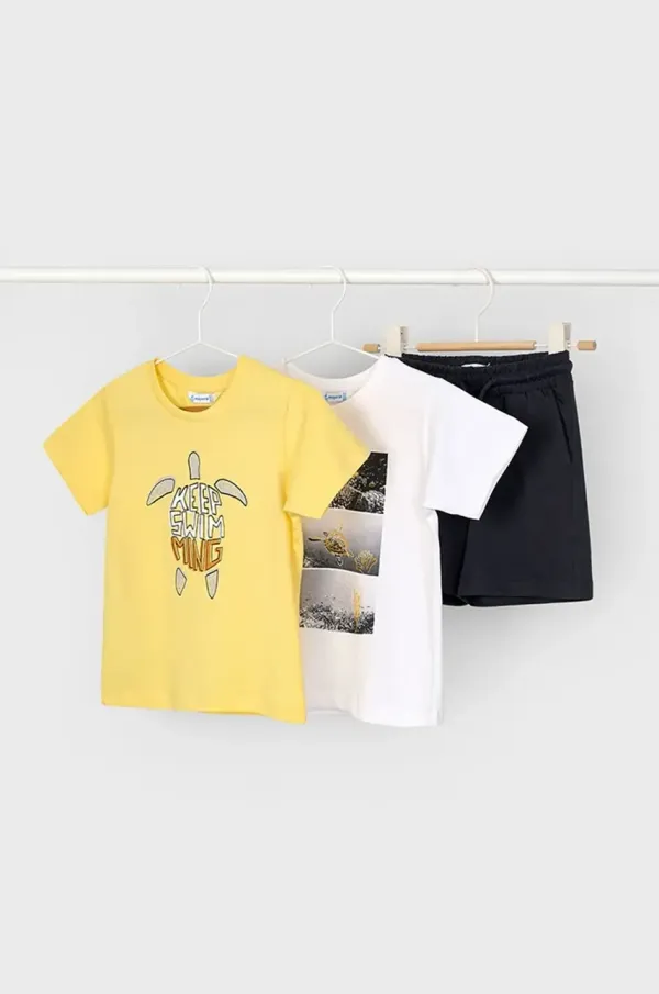 Mayoral Pamučna dječja trenirka Mayoral boja: žuta, 3610