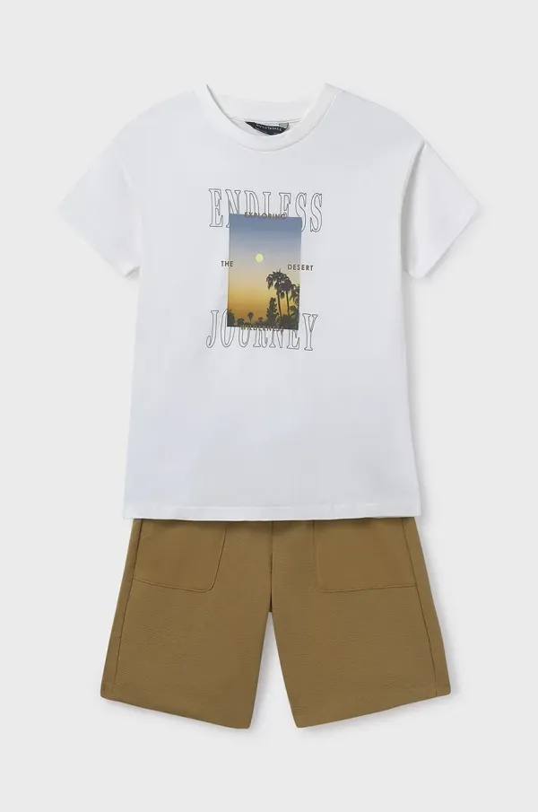 Mayoral Pamučna dječja trenirka Mayoral boja: žuta, 6679