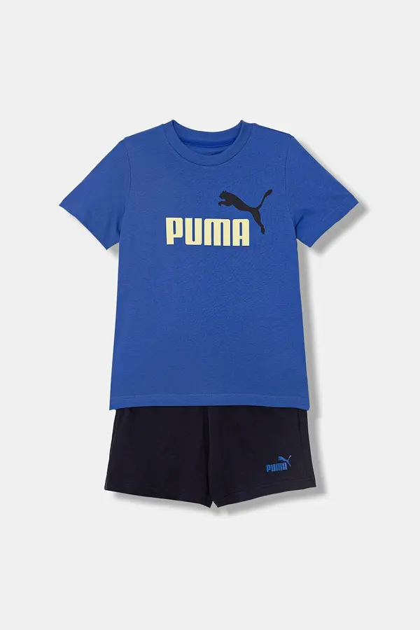 Puma Pamučna dječja trenirka Puma ESS 2 COLOR No. 1 Logo Tee and Shorts Set