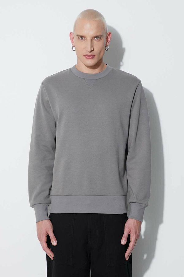 A.P.C. Pamučna dukserica A.P.C. Sweat Duck za muškarce, boja: siva, glatka, COGAW-M27771 KHAKI