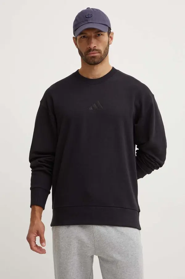 adidas Pamučna dukserica adidas All SZN za muškarce, boja: crna, s aplikacijom, IX1261