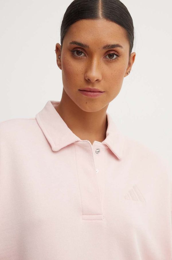 adidas Pamučna dukserica adidas All SZN za žene, boja: ružičasta, bez uzorka, IY6795