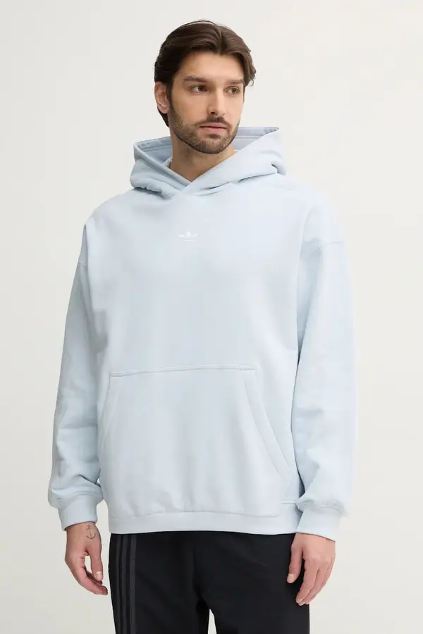 Adidas Pamučna dukserica adidas Originals Essential za muškarce, s kapuljačom, bez uzorka, JD3300