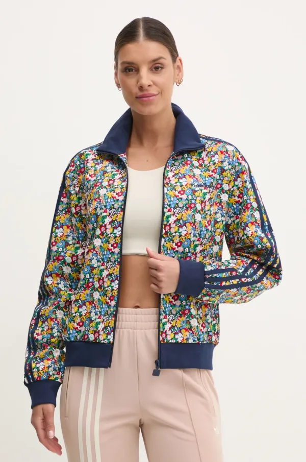 adidas Originals Pamučna dukserica adidas Originals Liberty za žene, boja: tamno plava, s uzorkom, JC7775