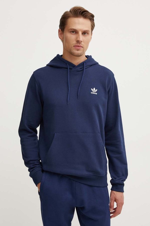 adidas Originals Pamučna dukserica adidas Originals za muškarce, boja: tamno plava, s kapuljačom, s aplikacijom, IX7668