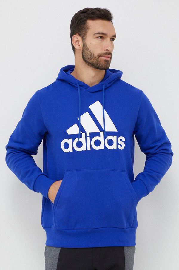 adidas Pamučna dukserica adidas za muškarce, s kapuljačom, s tiskom
