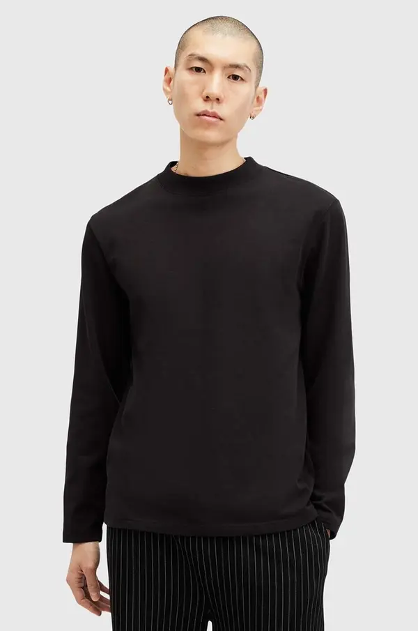 AllSaints Pamučna dukserica AllSaints NERO za muškarce, boja: crna, bez uzorka, M038JB
