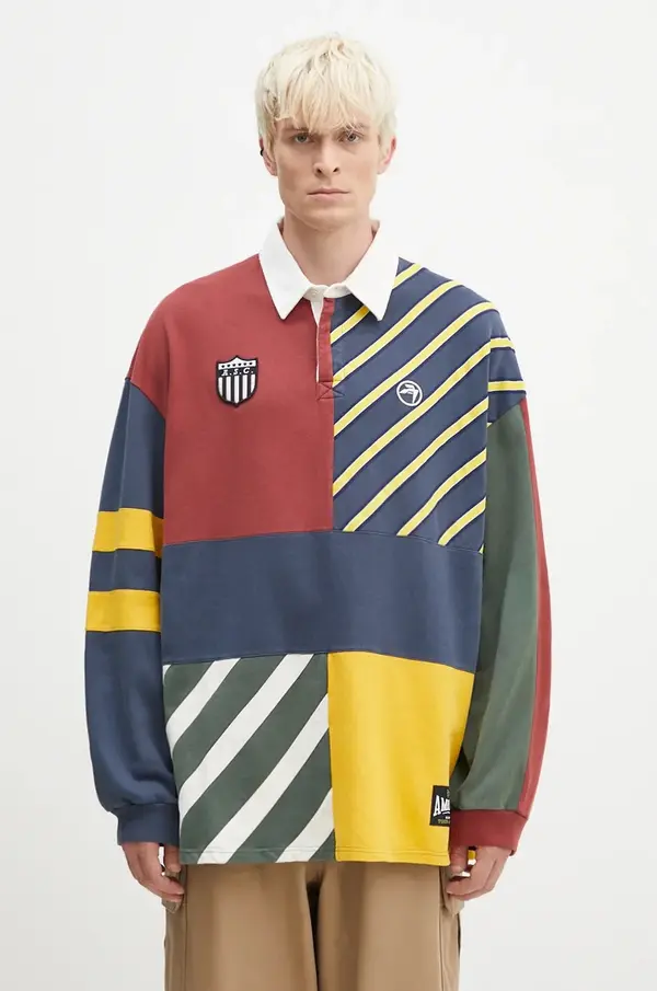 Ambush Pamučna dukserica AMBUSH Patchwork Rugby Shirt