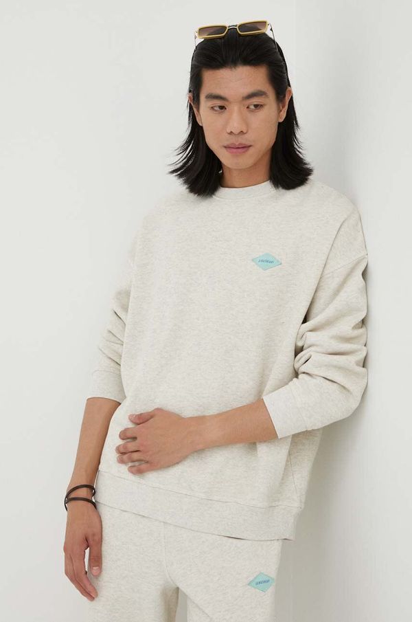 American Vintage Pamučna dukserica American Vintage za muškarce, boja: siva, melanž