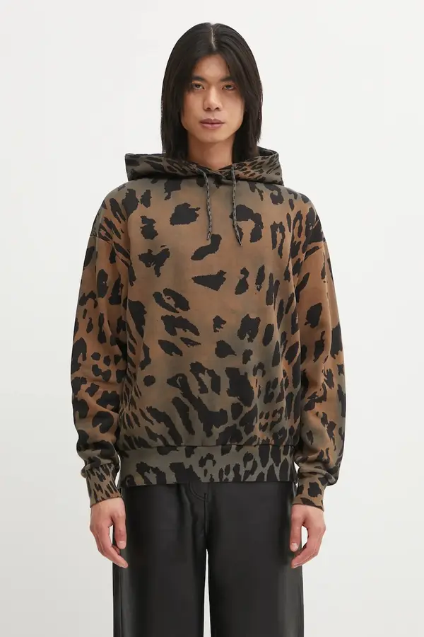 Aries Pamučna dukserica Aries Leopard Hoodie