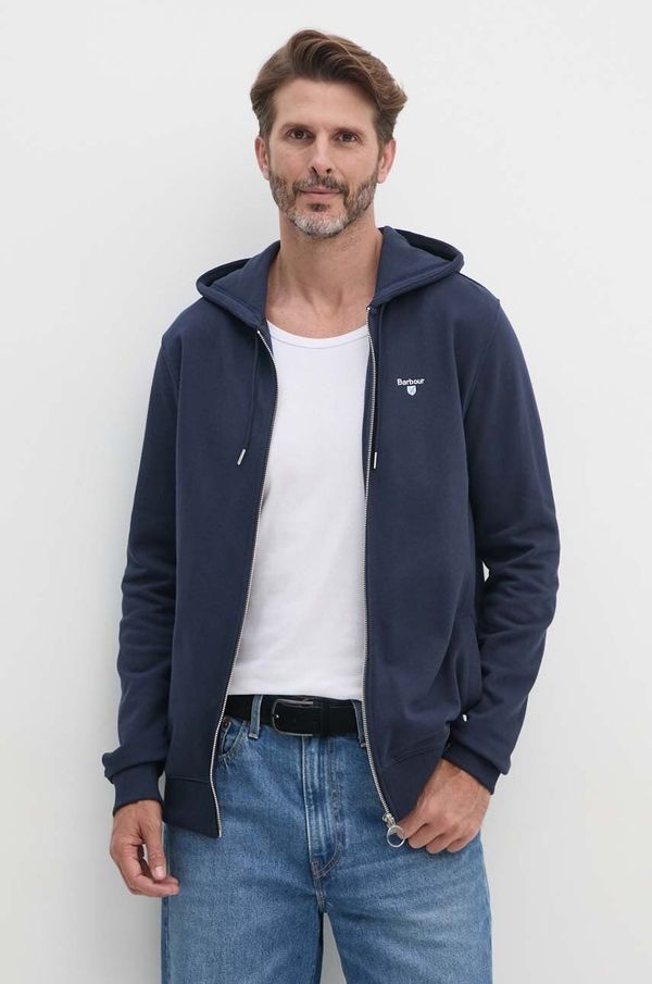 Barbour Pamučna dukserica Barbour za muškarce, boja: tamno plava, s kapuljačom, melanž, MOL0649