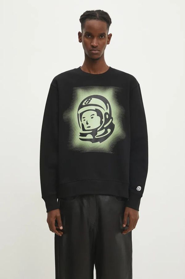 Billionaire Boys Club Pamučna dukserica Billionaire Boys Club Glow Astro Crewneck za muškarce, boja: crna, s tiskom, B24332