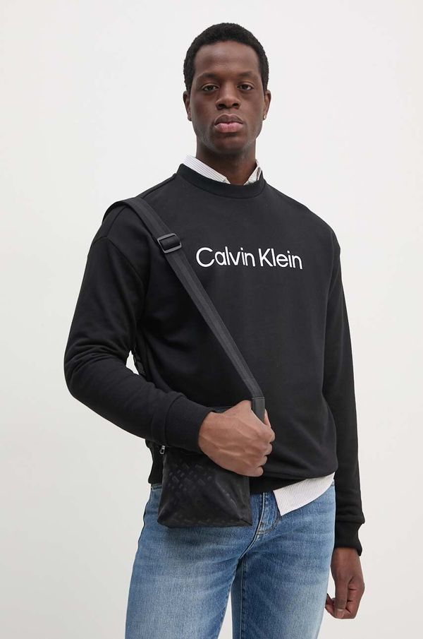 Calvin Klein Pamučna dukserica Calvin Klein za muškarce, boja: crna, s tiskom, K10K112956