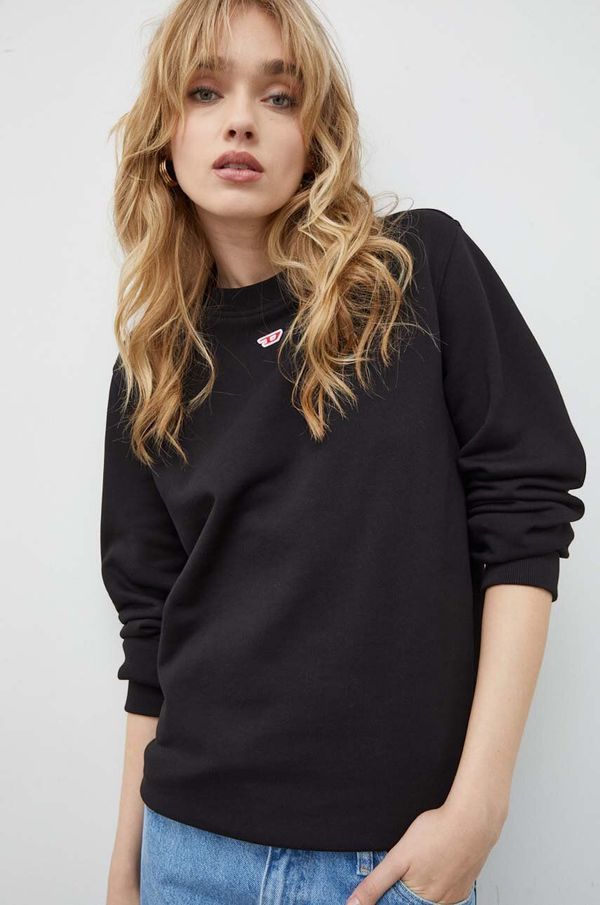 Diesel Pamučna dukserica Diesel boja: crna, bez uzorka