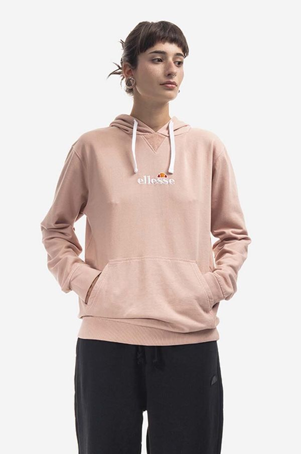 Ellesse Pamučna dukserica Ellesse Daphni Oh Hoody za žene, boja: ružičasta, s kapuljačom, s aplikacijom, SGM14014-PINK
