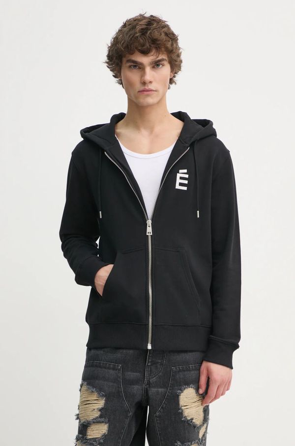 Études Studio Pamučna dukserica Études Studio za muškarce, boja: crna, s kapuljačom, s tiskom, H24MMSWE263