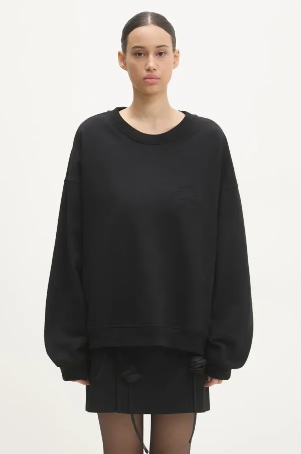 Fiorucci Pamučna dukserica Fiorucci Angel za žene, boja: crna, bez uzorka, M01FPSCR188CJ05BK01