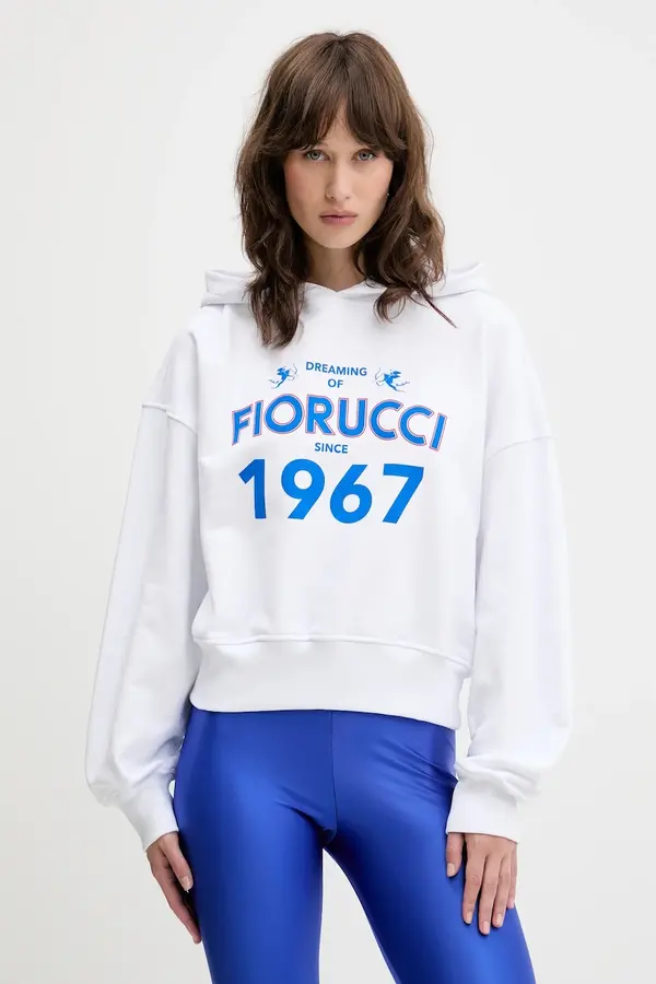 Fiorucci Pamučna dukserica Fiorucci Dreaming 1967 Print Boxy Fit Cropped Hoodie