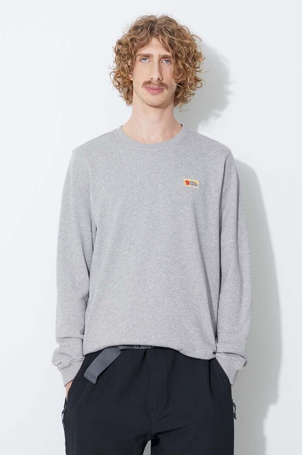 Fjallraven Pamučna dukserica Fjallraven Vardag Sweater za muškarce, boja: crna, glatka, 87070-BLACK