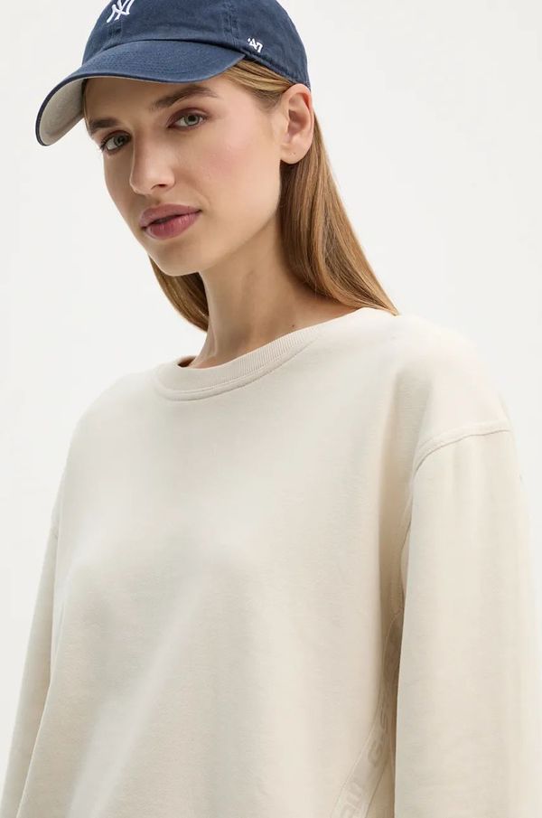 G-Star Raw Pamučna dukserica G-Star Raw za žene, boja: bež, s aplikacijom, D25408-D562