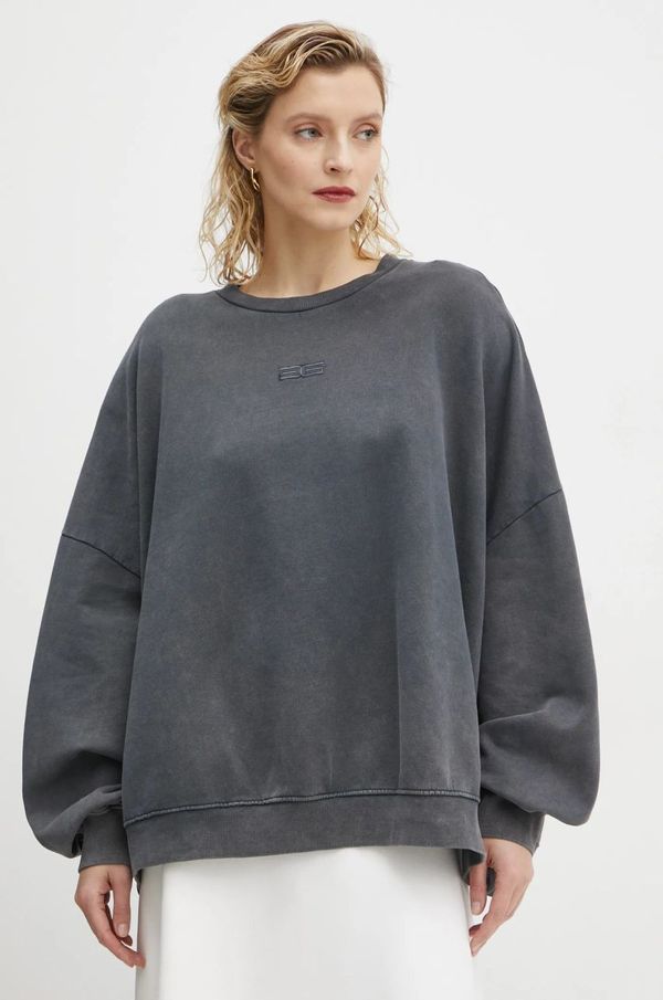 Gestuz Pamučna dukserica Gestuz za žene, boja: siva, bez uzorka, 10909679