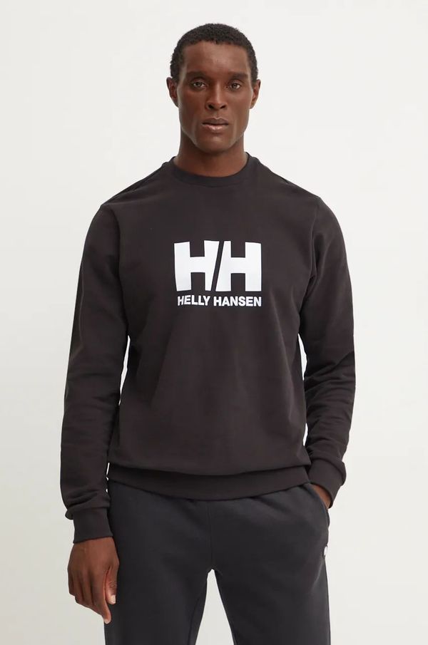 Helly Hansen Pamučna dukserica Helly Hansen HH LOGO za muškarce, boja: crna, s tiskom, 30395
