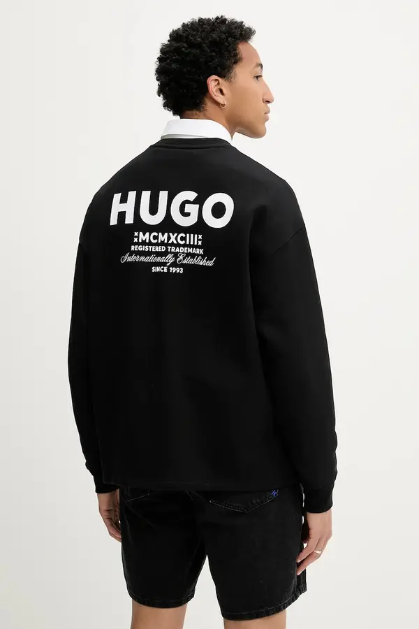 HUGO Blue Pamučna dukserica Hugo Blue  Naviu