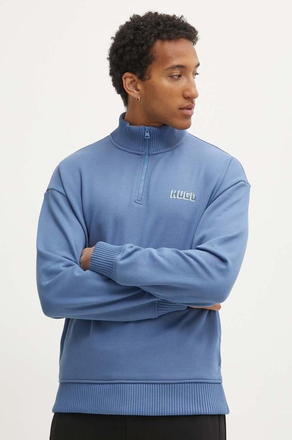 Hugo Pamučna dukserica HUGO za muškarce, s tiskom, 50517848