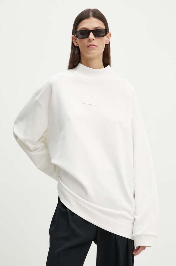 Iceberg Pamučna dukserica Iceberg za žene, boja: bijela, bez uzorka, E121 6300