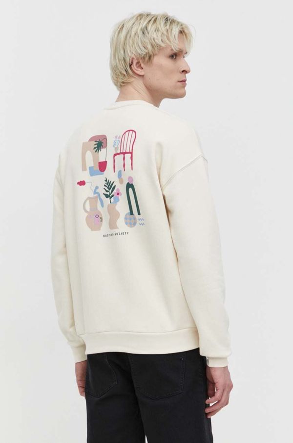 Kaotiko Pamučna dukserica Kaotiko boja: bež, s tiskom