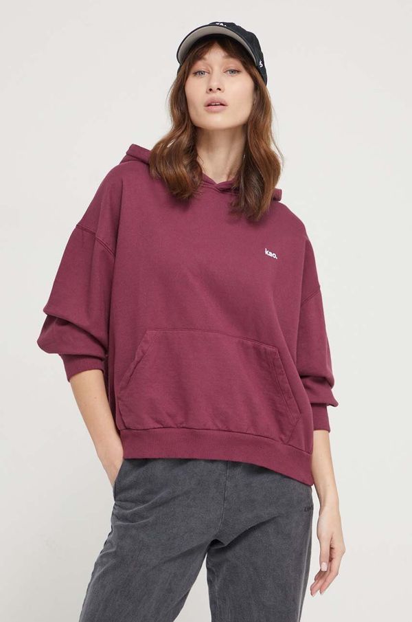 Kaotiko Pamučna dukserica Kaotiko boja: ružičasta, s kapuljačom, bez uzorka