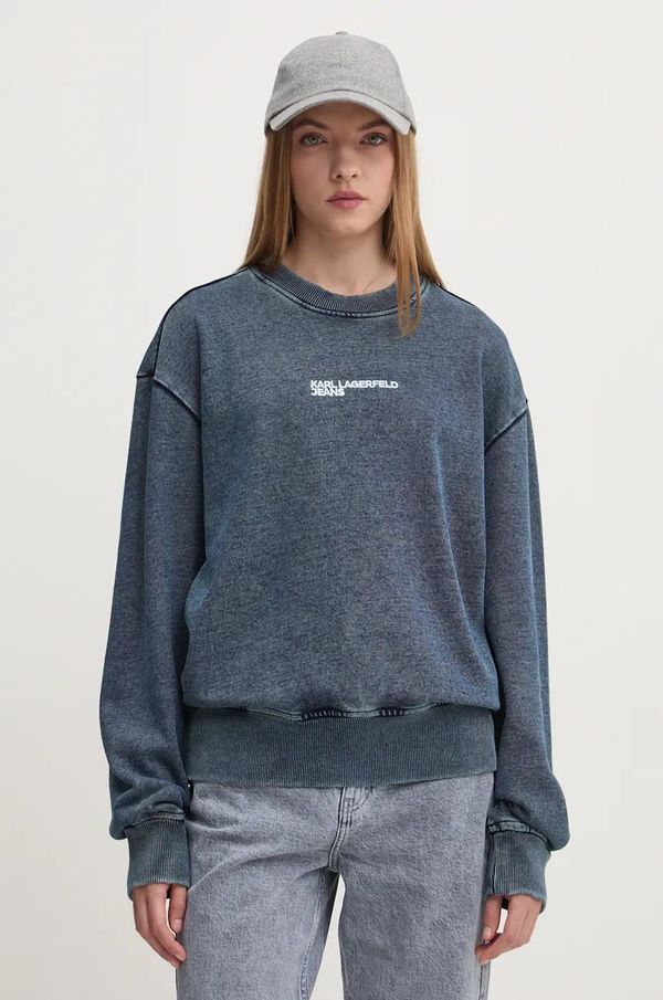 Karl Lagerfeld Jeans Pamučna dukserica Karl Lagerfeld Jeans za žene, s aplikacijom, 246J1801