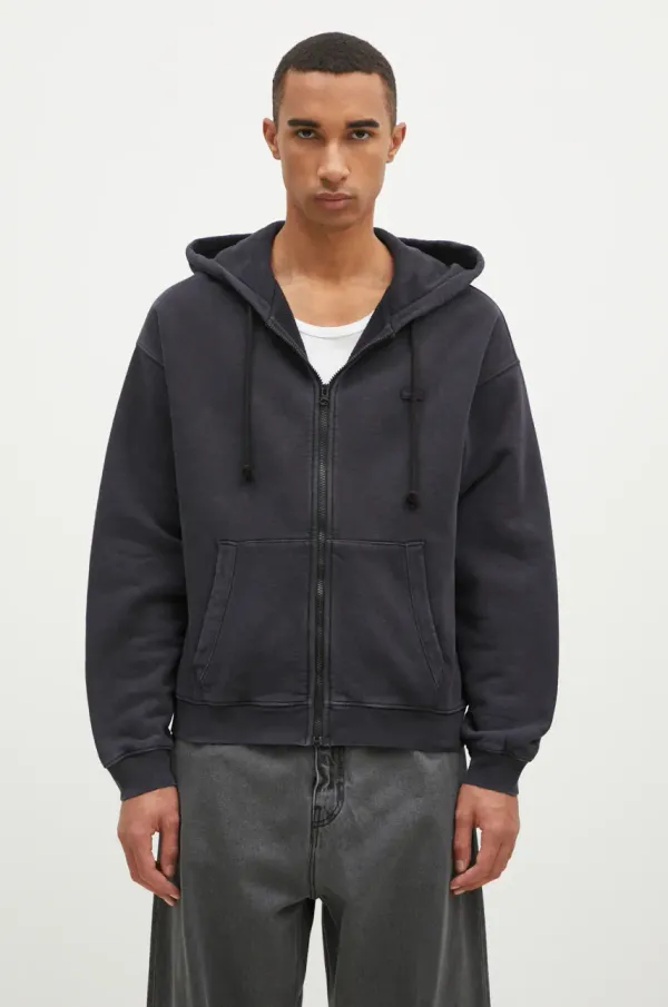 Lacoste Pamučna dukserica Lacoste za muškarce, boja: crna, s kapuljačom, bez uzorka, SH2830