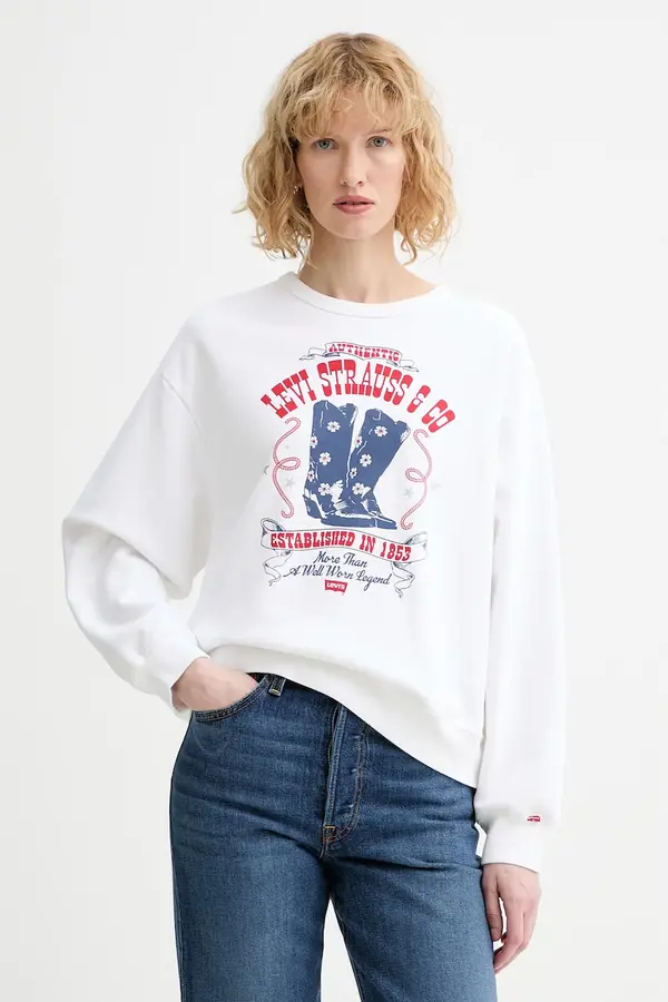 Levi's Pamučna dukserica Levi's GRAPHIC HERITAGE CREW