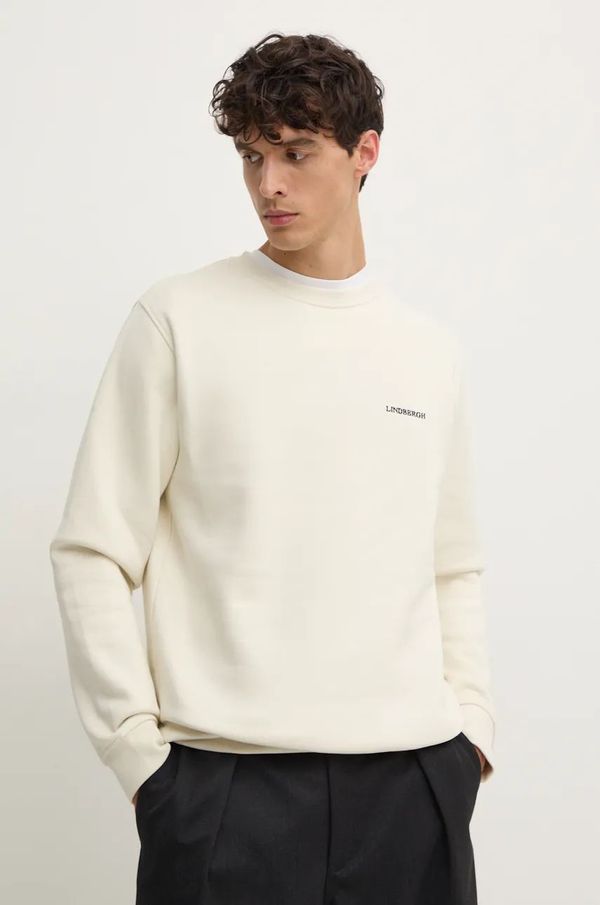 Lindbergh Pamučna dukserica Lindbergh za muškarce, boja: bež, bez uzorka, 30-725001A