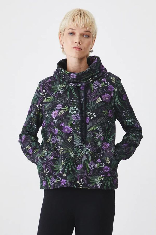 Medicine Pamučna dukserica Medicine za žene, boja: crna, s uzorkom