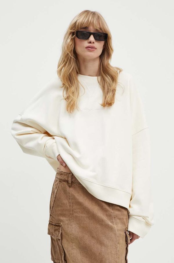 MSGM Pamučna dukserica MSGM za žene, boja: bež, bez uzorka, 3741MDM78.247795